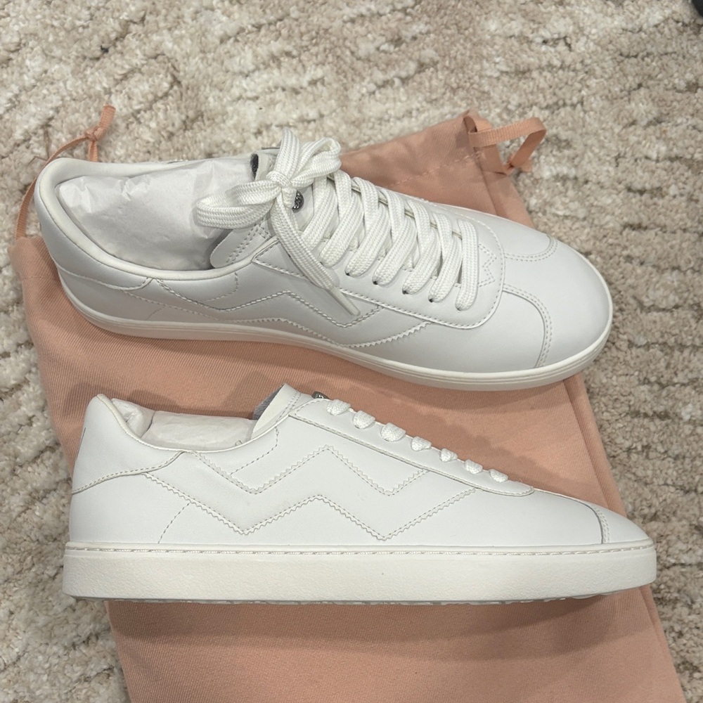 HALF OFF BLACK FRIDAY SALE!
NEW Stuart Weitzman White Leather Women's Sneakers